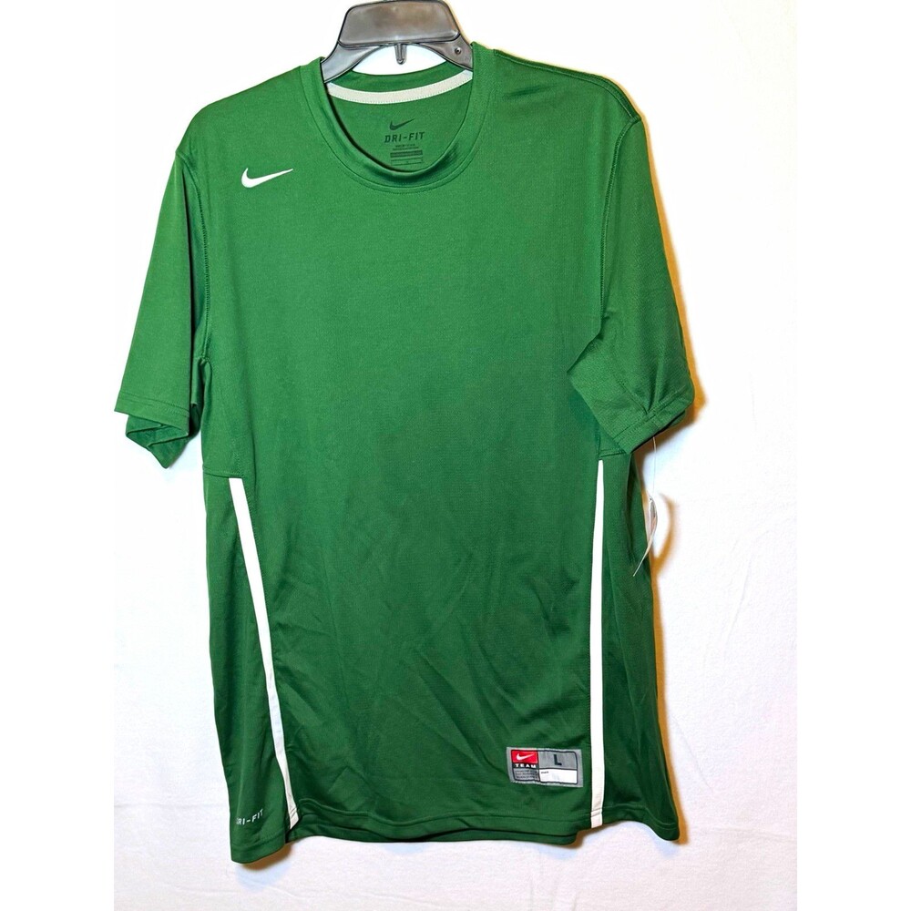 Nike Dri-FIT Men’s Crew Neck Moisture Wicking T-Shirt Green/White L